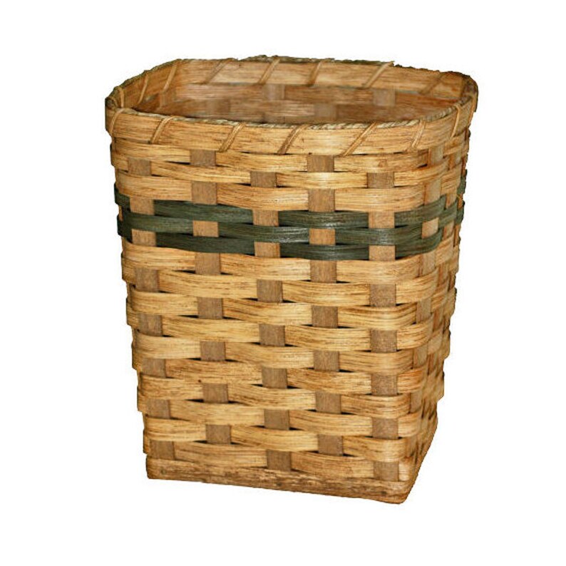 Custom Vanity Waste Basket Amish Hand Woven Bathroom Bedroom Etsy
