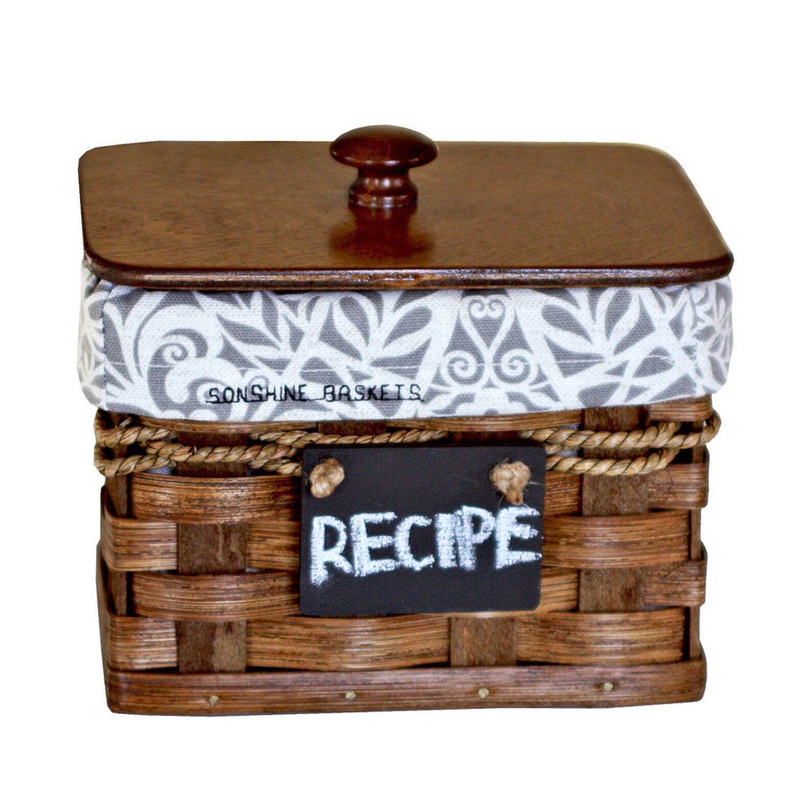 Custom Recipe Card Storage Box W/ INCLUDED Lid Linen Liner Etsy