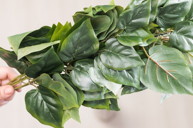 1236 pcs 35 Large Philo Green Ivy Bush Artificial Florals Gardening Supplies Faux Wedding Centerpieces 7 base stems Indoor Greenery