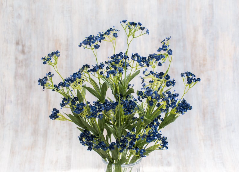 Artificial Florals Supplies Faux Wedding Flowers Centerpieces Bright Modern Spring 236 Pcs 22 Dark Navy Blue Large Gypso Bush Bouquet Flowers Home Living Deshpandefoundationindia Org