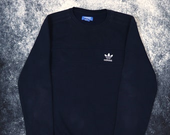Vintage Navy Adidas Trefoil Sweatshirt | Small
