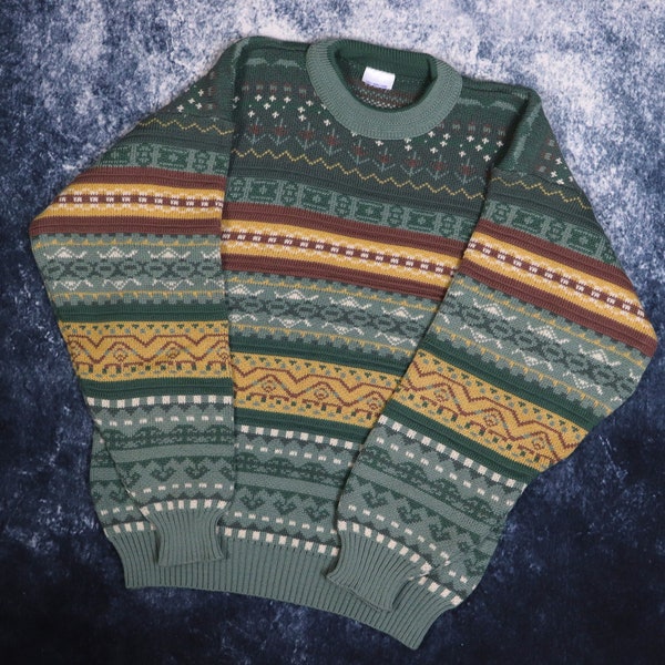 Vintage Aztec Grandad Jumper | Small