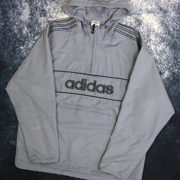 Vintage Baby Blue Adidas 1/4 Zip Windbreaker Jacket | XL