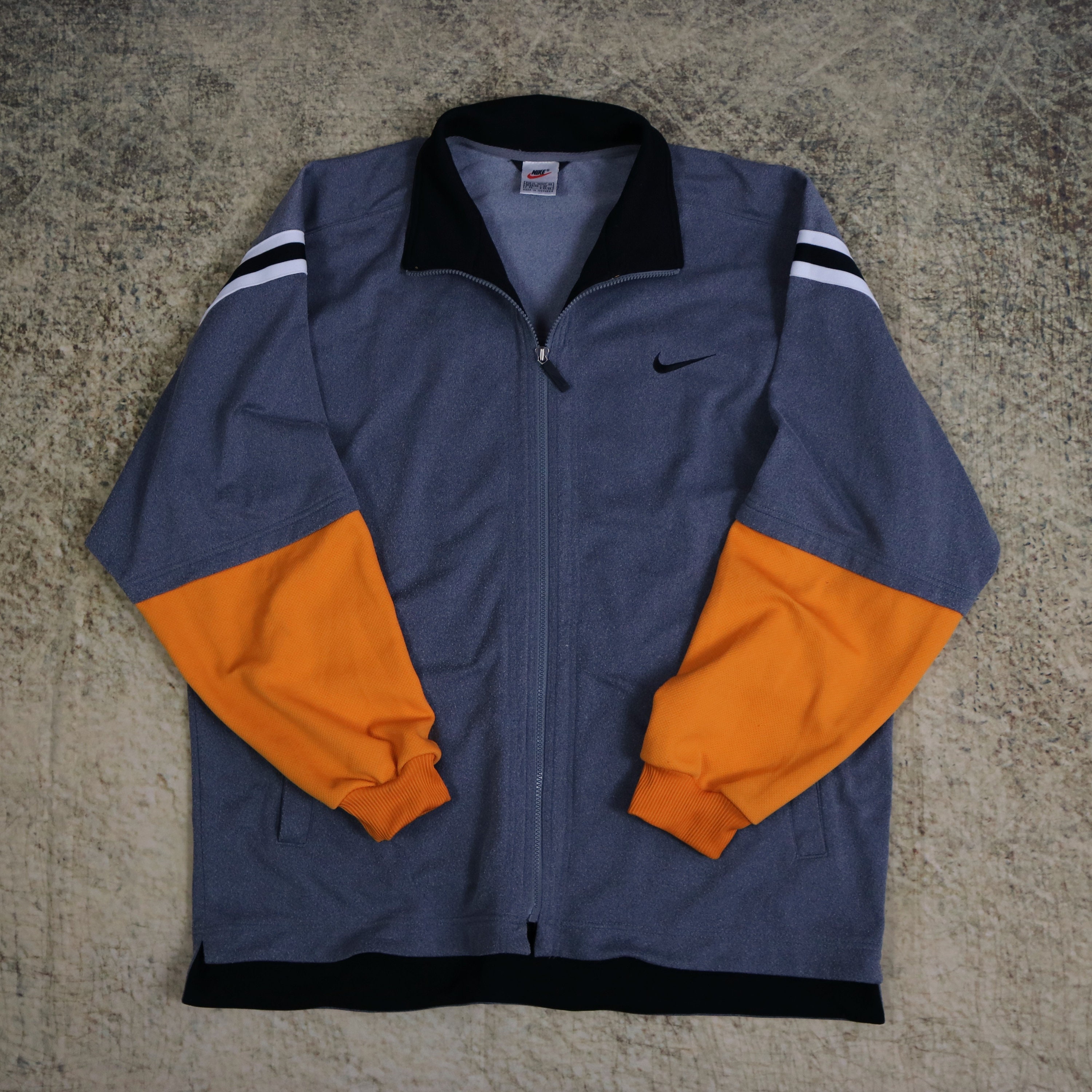 Grey \u0026 Orange Nike Track Jacket XXL 