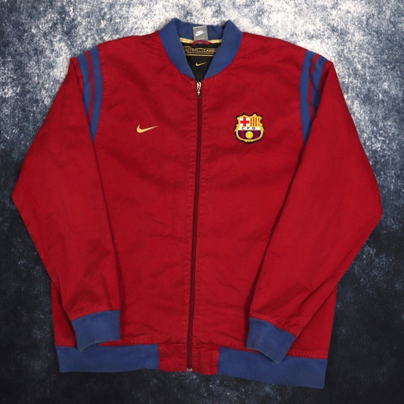 Legítimo Ser amado Tener cuidado Chaqueta Vintage Red & Blue Barcelona FC Nike Bomber / 4XL - Etsy España
