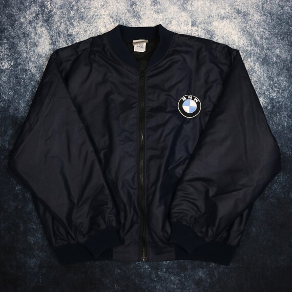 Vintage Navy BMW Bomber Jacket 4XL 
