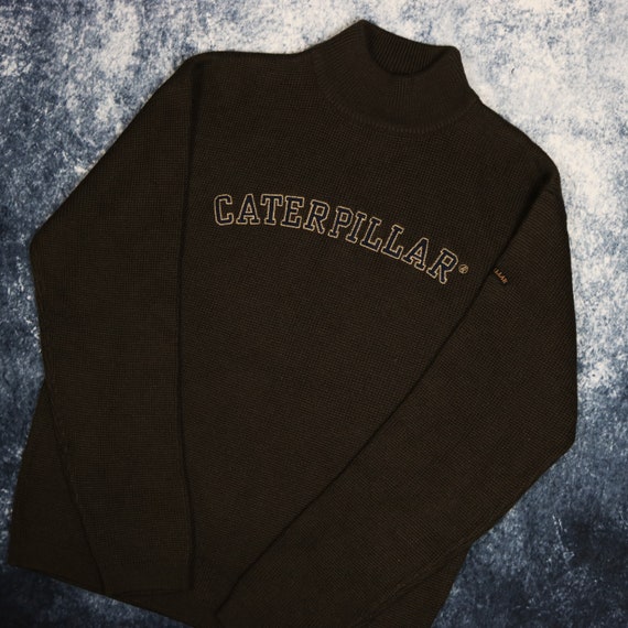 Vintage 90's Brown Caterpillar High Neck Jumper |