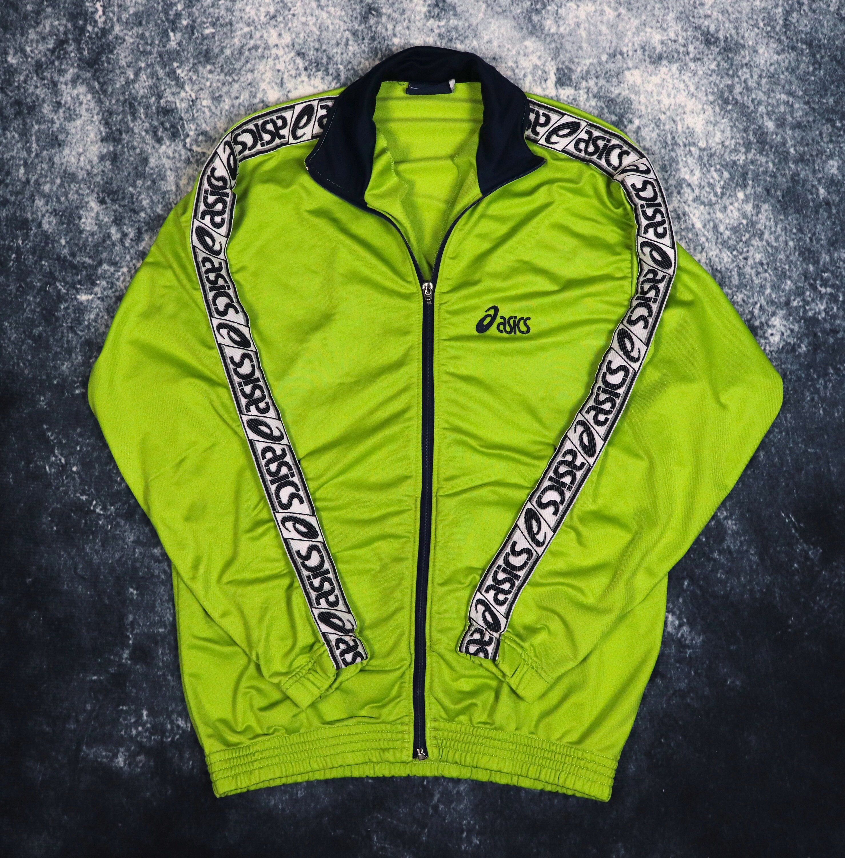 Vintage Lime Green Asics Track Jacket | Small - Etsy Vintage Lime Green Asics Track Jacket | Small - Etsy