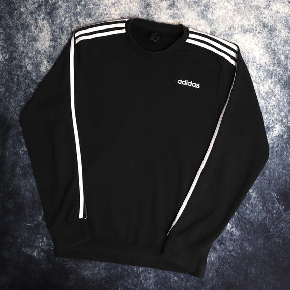 Vintage Black Adidas Sweatshirt Small Etsy