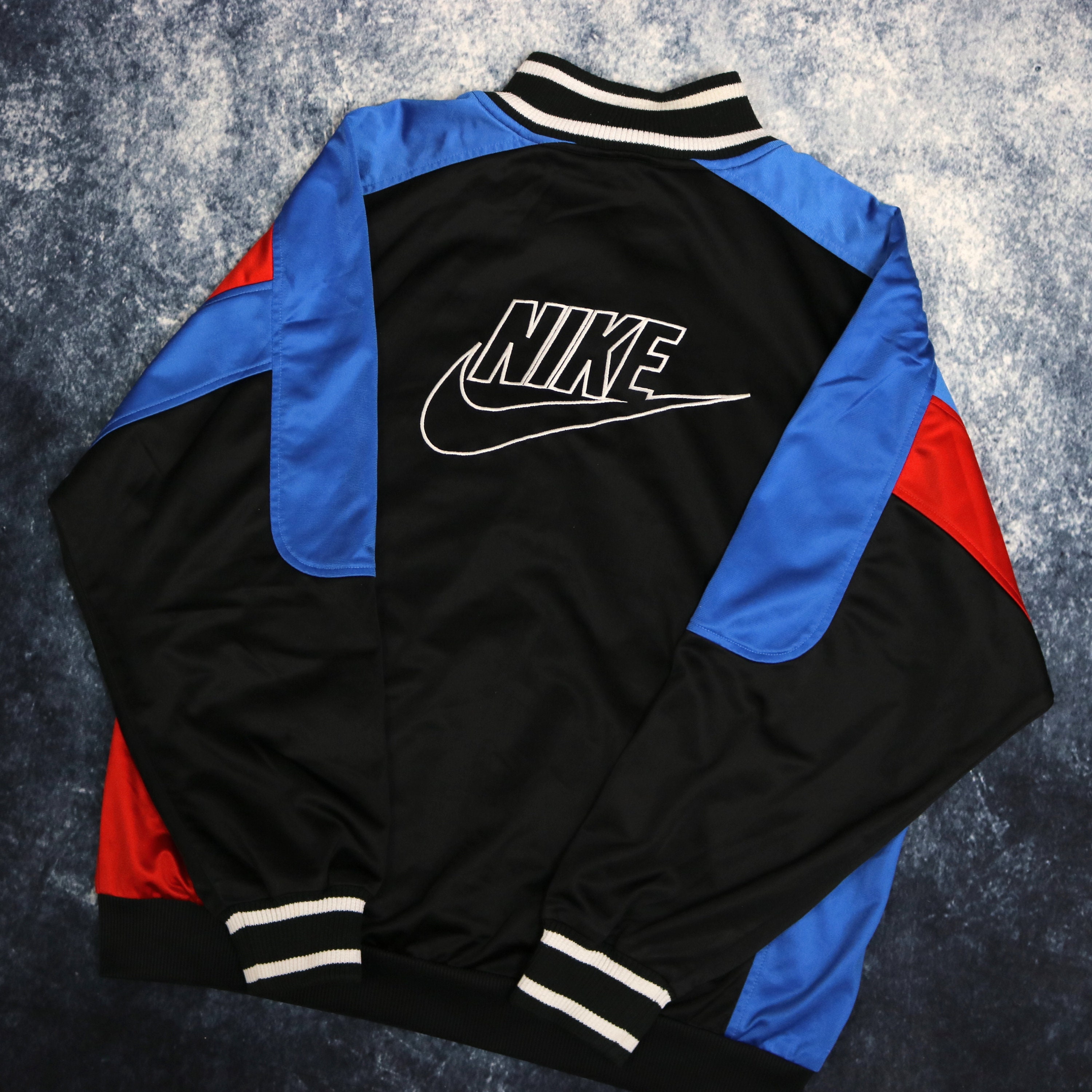 Vintage Black Blue & Red Nike Track Jacket XXL Etsy