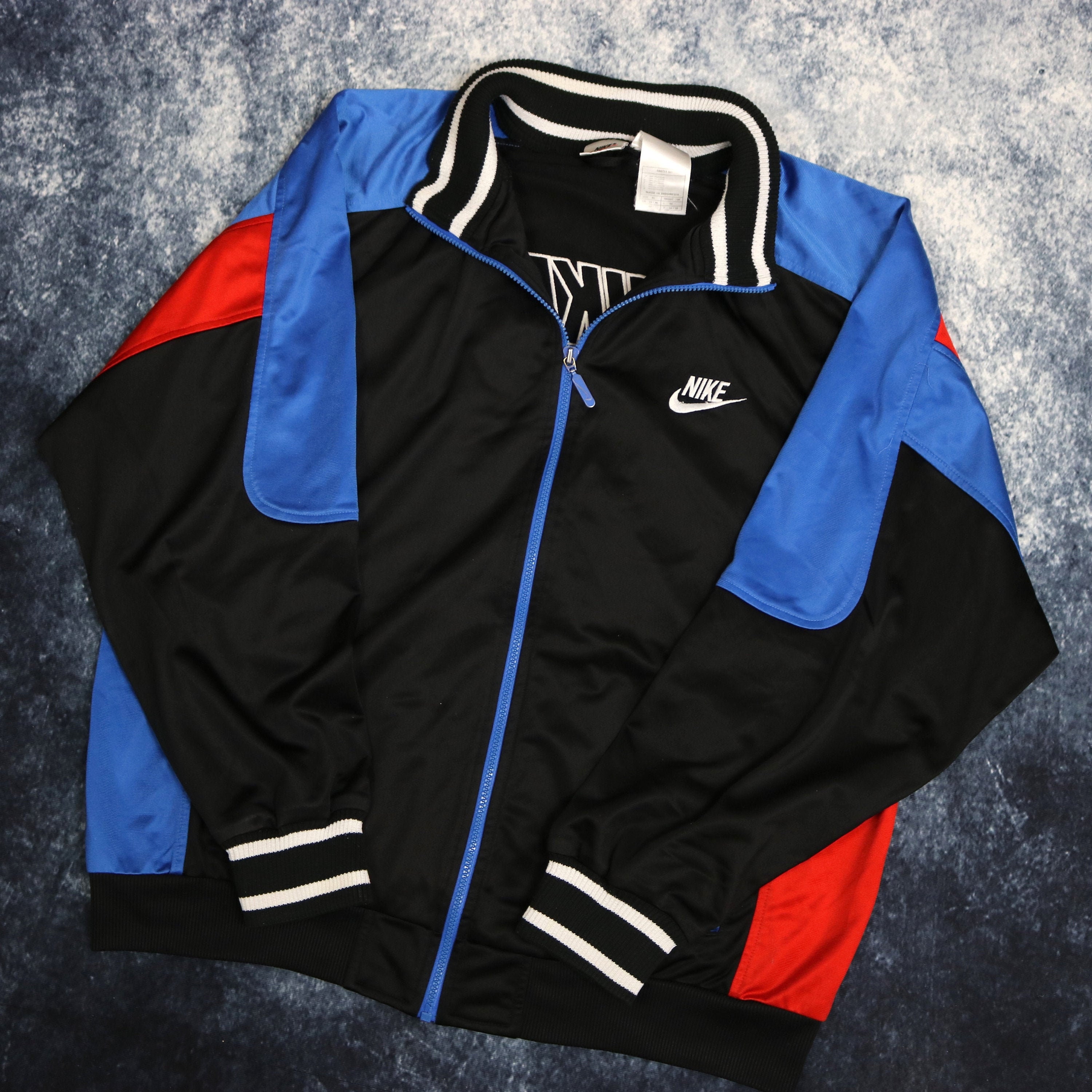 Vintage Black Blue & Red Nike Track Jacket XXL Etsy