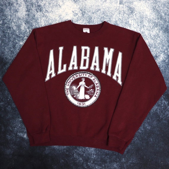 Vintage Burgundy Alabama University Sweatshirt XS Gem