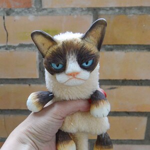 angry cat plush