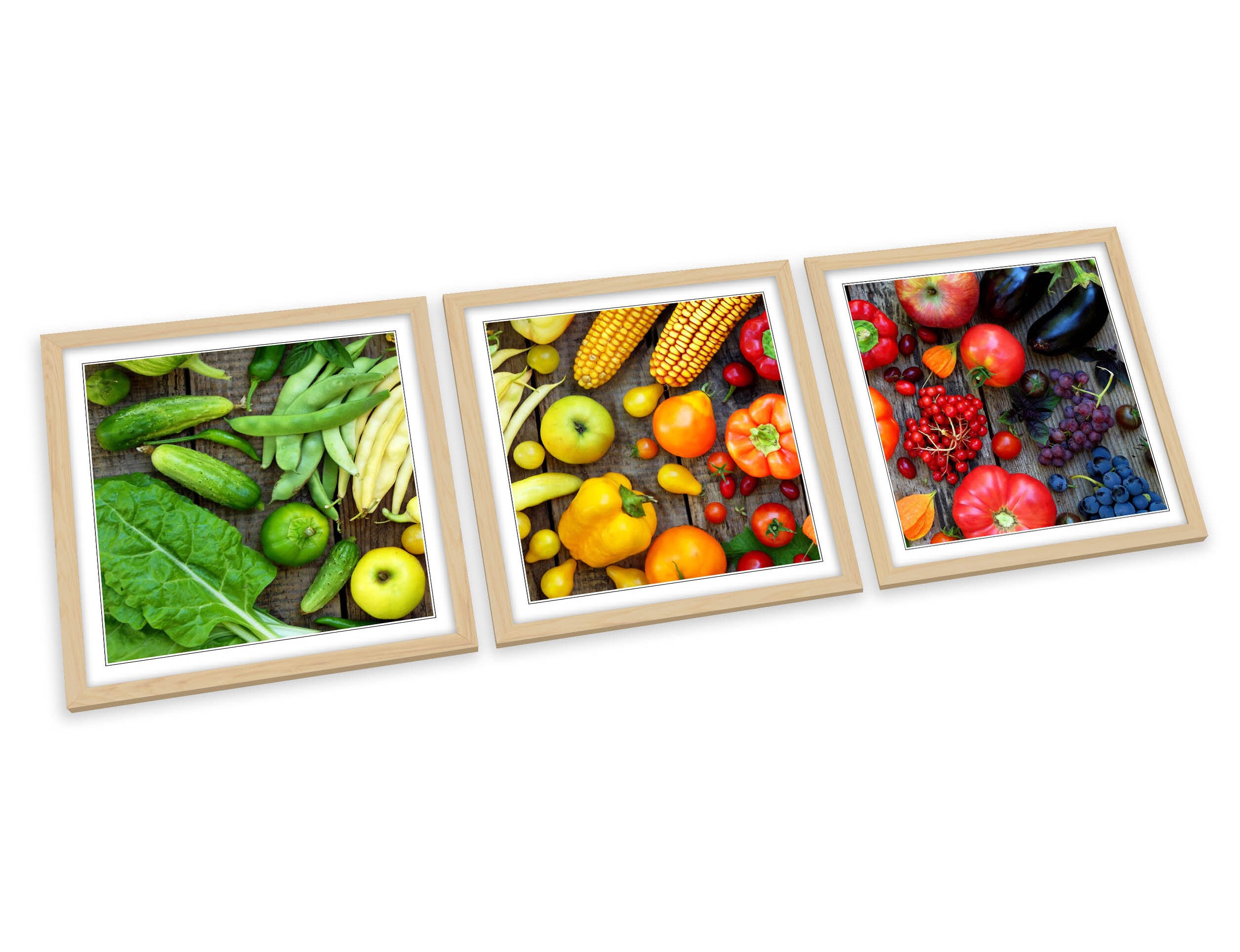Fruit & Vegetables Kitchen FRAMED ART PRINTS Set Picture | Etsy