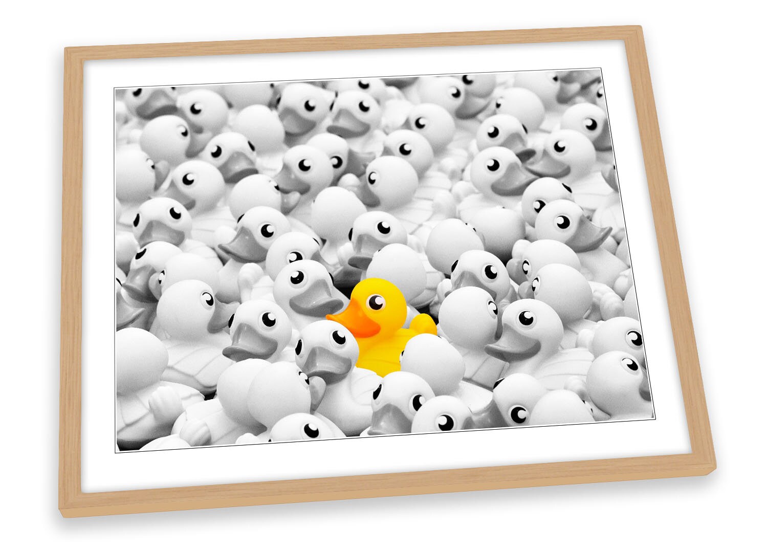 Yellow Rubber Duck Bathroom Grey FRAMED ART PRINT Picture | Etsy