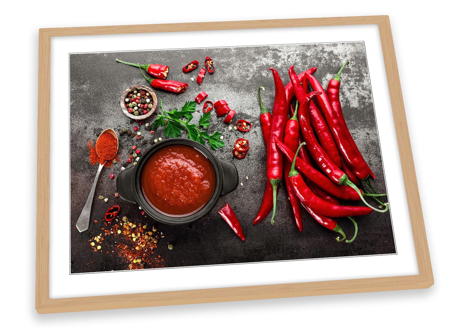 Red Chilli Kitchen Soup cafe FRAMED ART PRINT Picture Poster Etsy