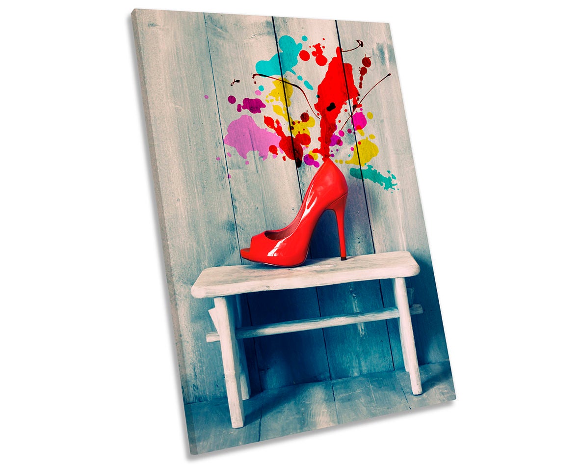 High Heels Shoes Fashion Framed CANVAS WALL ART Print Picture Etsy UK