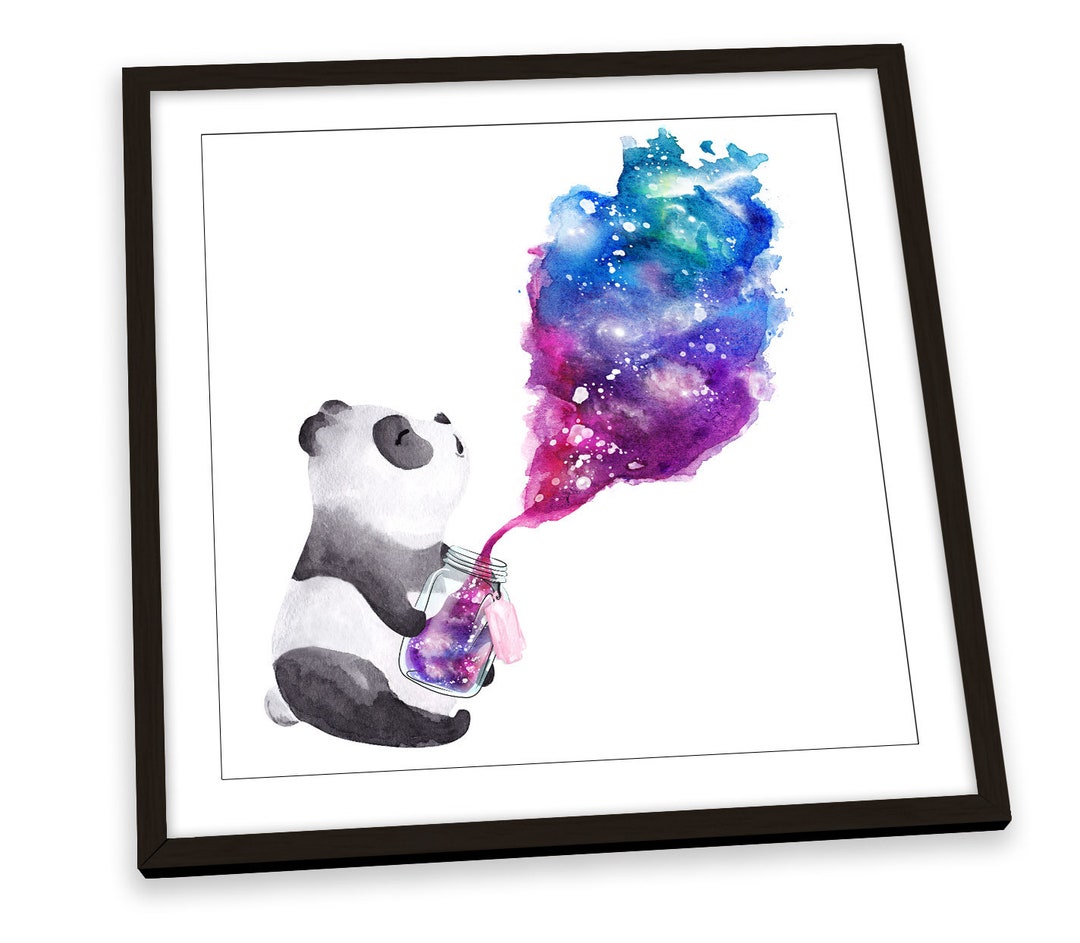 Panda Magic Potion FRAMED ART PRINT Picture Square Artwork - Etsy España