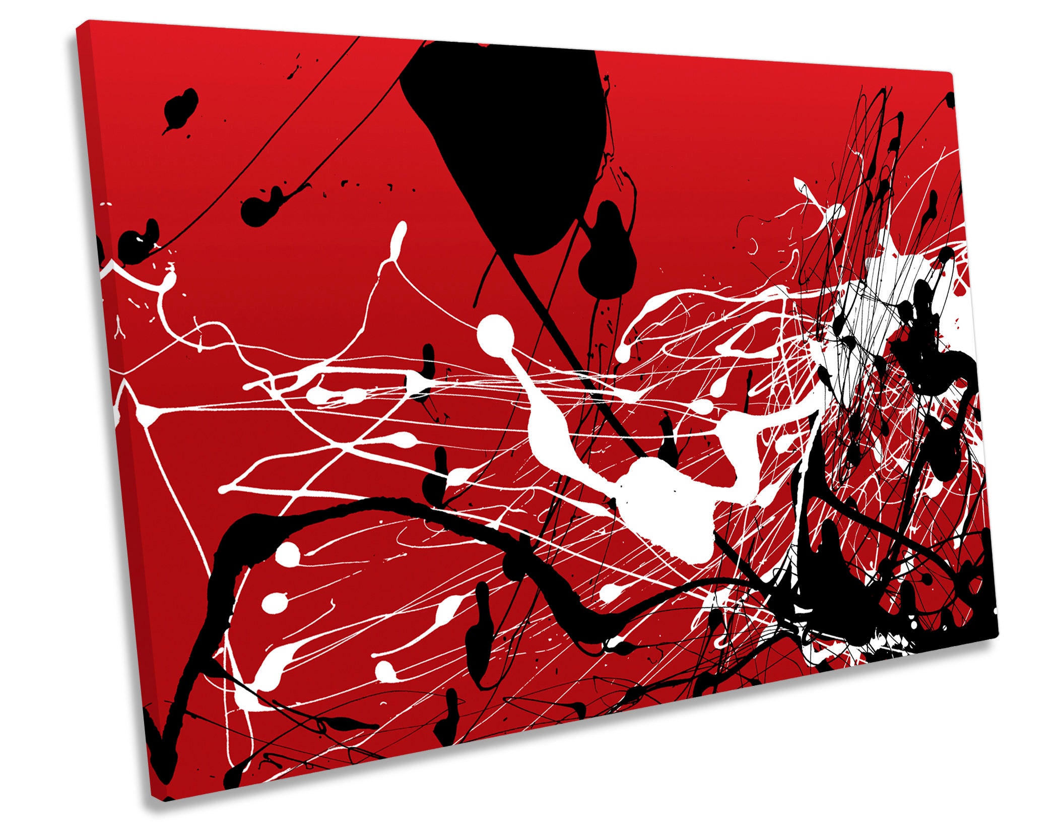 Abstract Ink Splash Red CANVAS WALL ART Framed Print Etsy