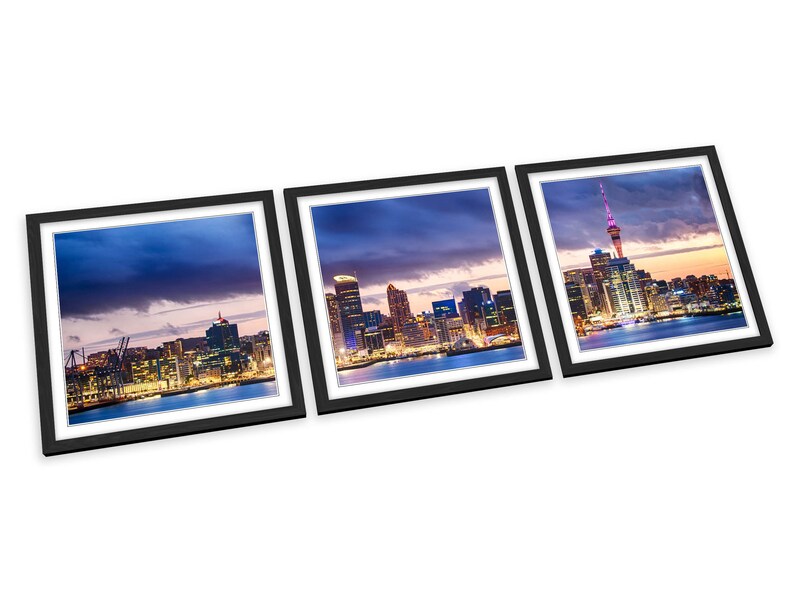 Auckland New Zealand FRAMED ART PRINTS Set Picture Poster Square Artwork