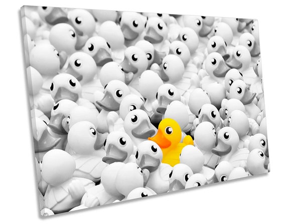 Yellow Rubber Duck Bathroom CANVAS WALL ART Picture Print | Etsy
