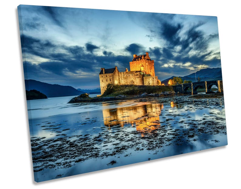 Eilean Donan Castle Scotland Print CANVAS WALL ART Picture Etsy