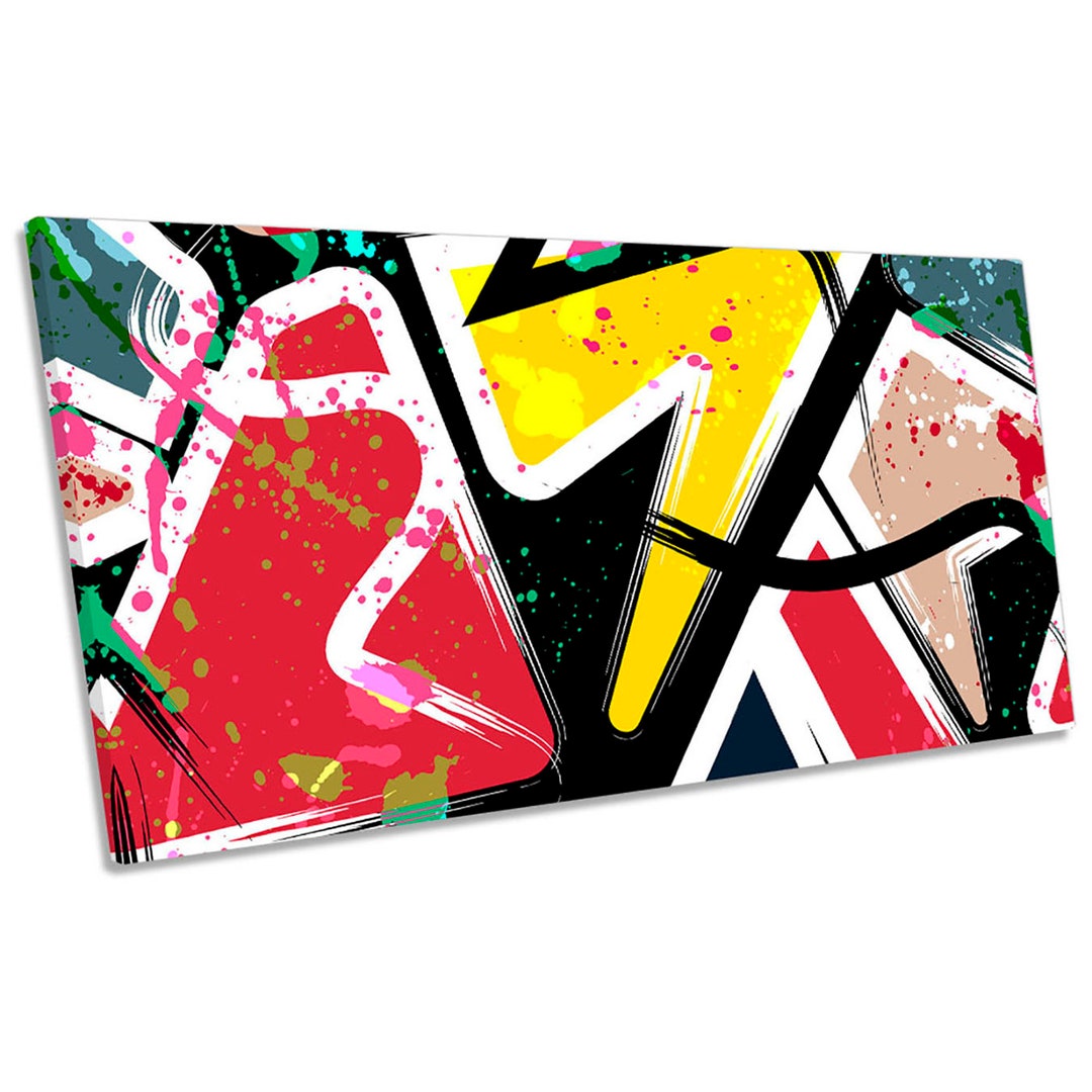 Print Cynfas Graffiti Haniaethol Trefol gan East End Prints