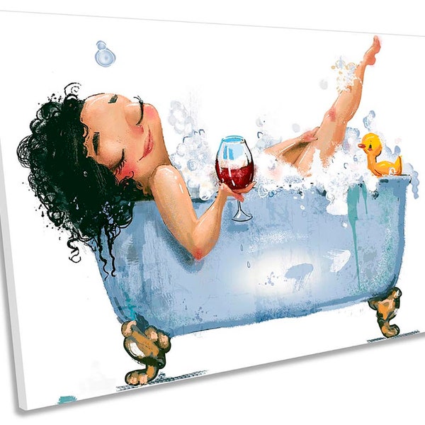 Bath Tub Modern Bathroom CANVAS WALL ART Picture Print