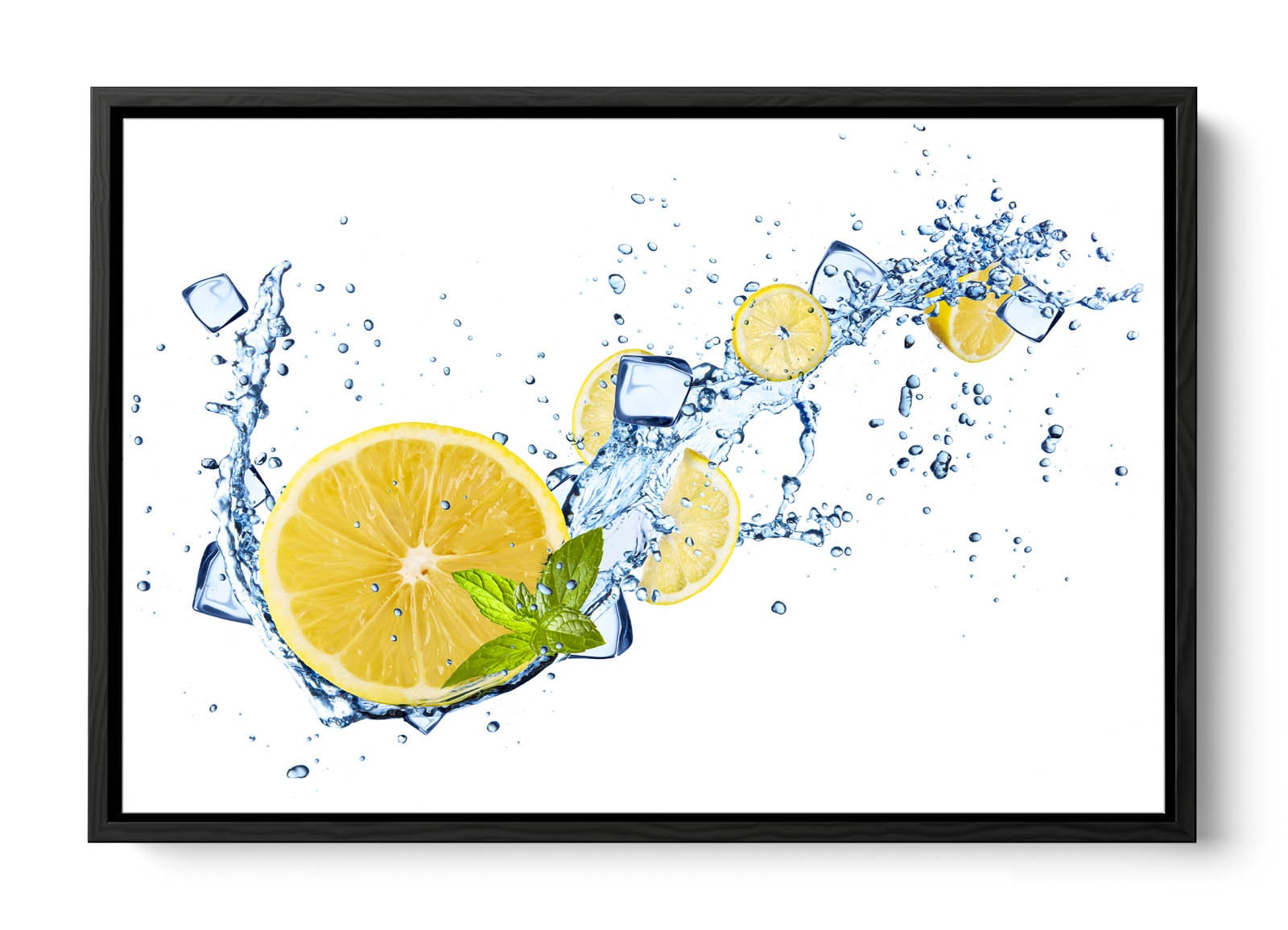 Lemon Fruit Kitchen Splash Yellow CANVAS FLOATER FRAME Wall - Etsy