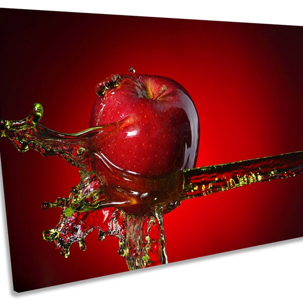 Apple Splash Art Etsy