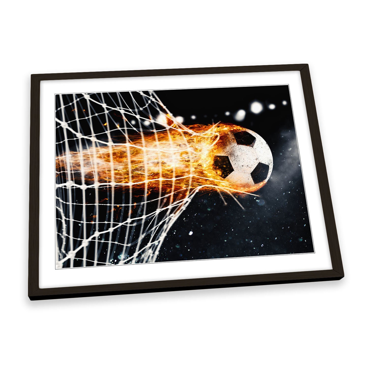 Football Goal Soccer Black FRAMED ART PRINT Picture Poster Artwork