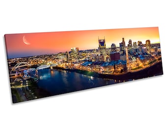 Bradford Abstract City Skyline Panorama CANVAS WALL ART Print Picture