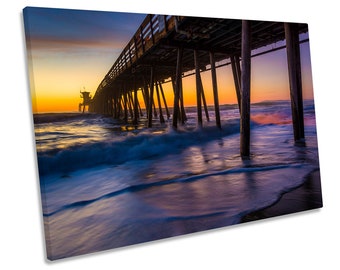 Imperial Beach California Sunset CANVAS WALL ART Picture Print