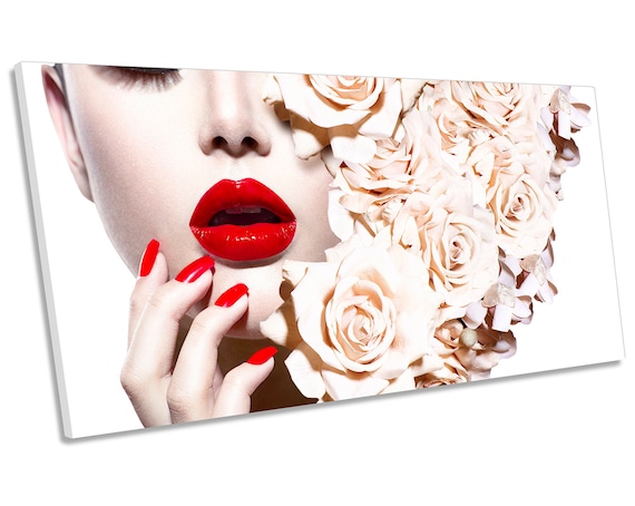 Modern Picture Print on Canvas Lips Women/'s 30 it forms 3779