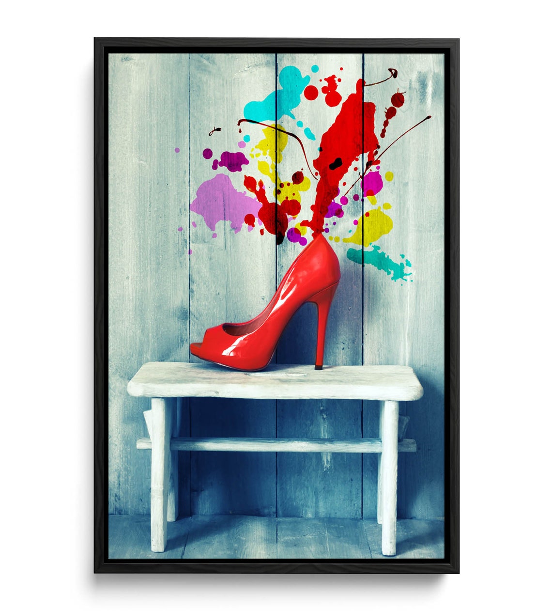 High Heels Shoes Fashion Red CANVAS FLOATER FRAME Wall Art - Etsy