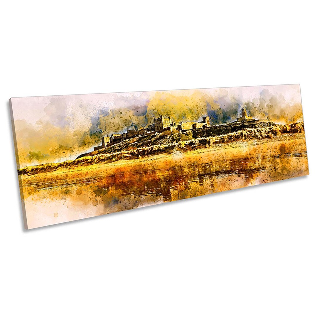 Bamburgh Castle Modern Panorama CANVAS WALL ART Print Picture - Etsy UK