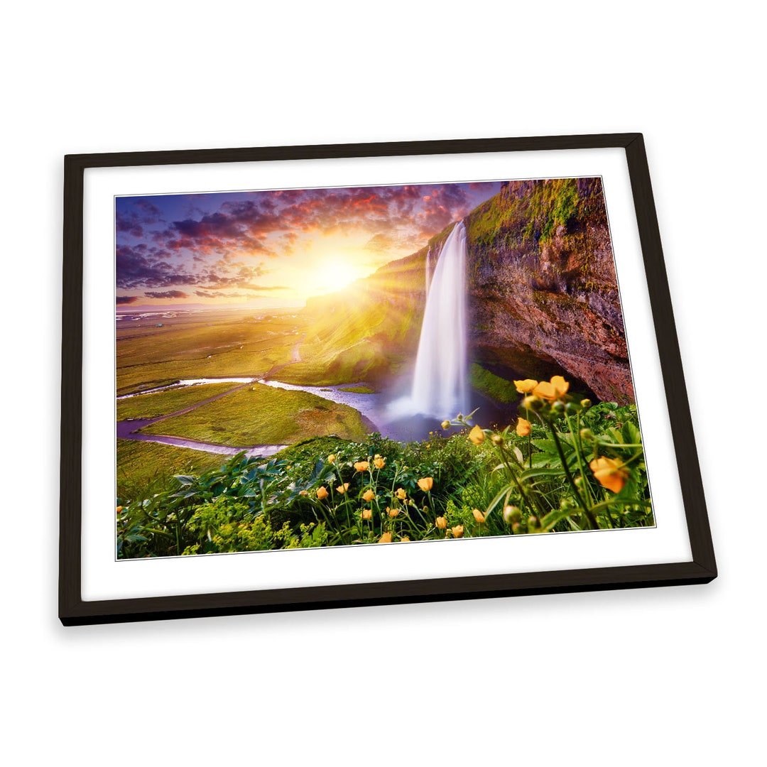 Seljalandsfoss Waterfall Iceland FRAMED ART PRINT Picture Poster ...