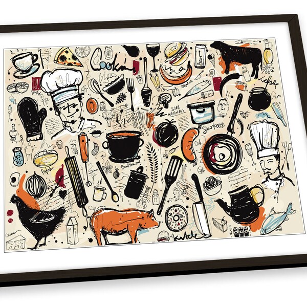 Kitchen Wall Art Etsy