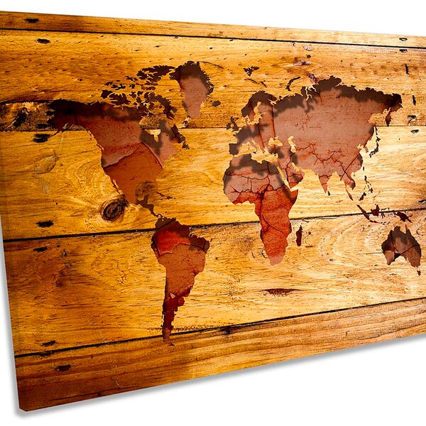 Wooden World Map Wall Art Etsy UK