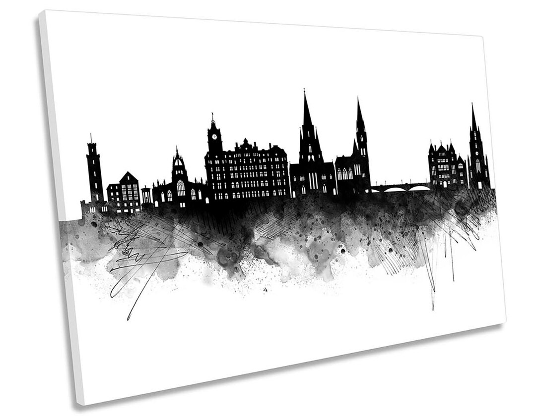 Edinburgh Abstract City Skyline CANVAS WALL ART Picture Print Etsy UK
