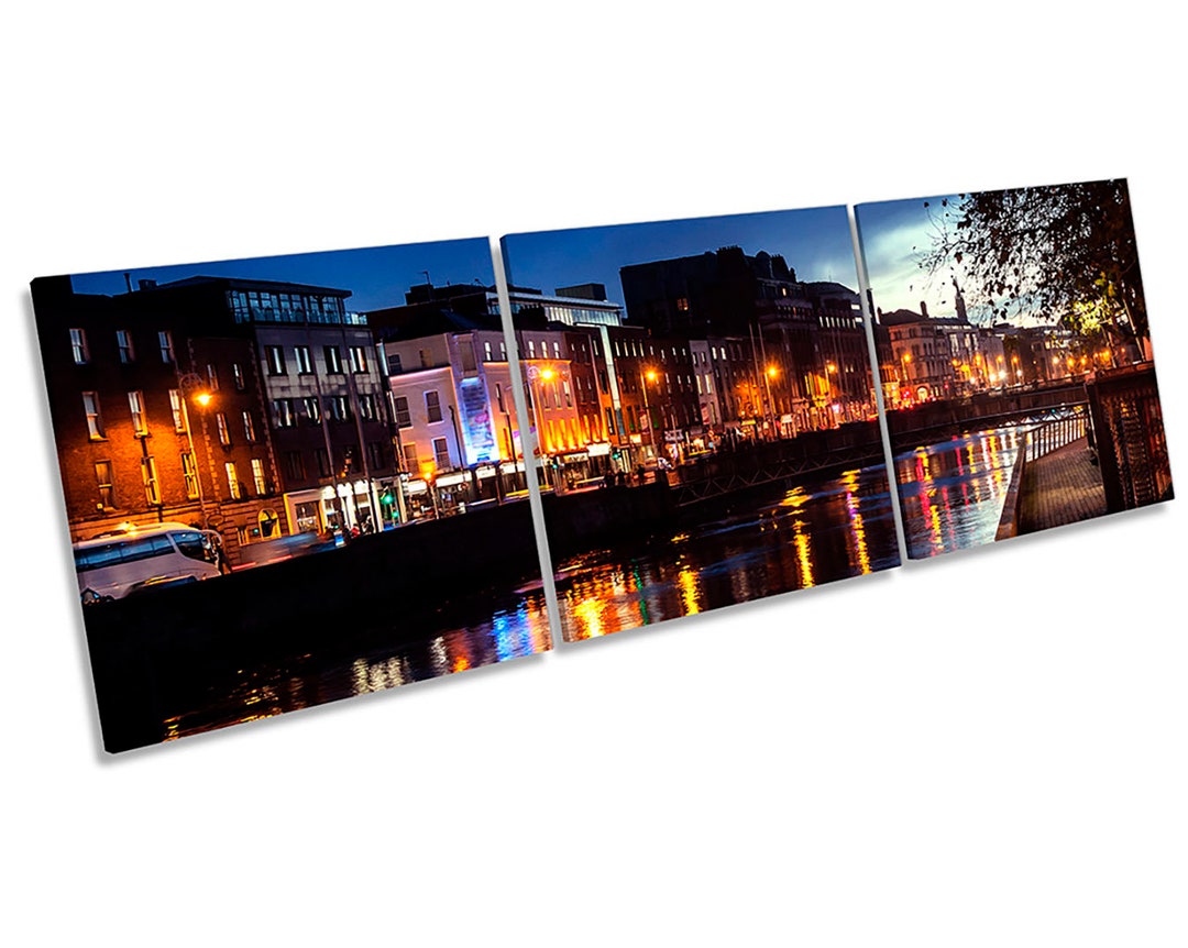 Dublin Liffey River City Picture CANVAS WALL ART Three Panel - Etsy