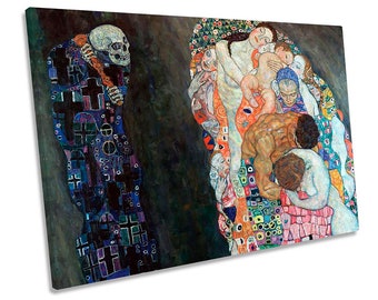 Gustav Klimt Death And Life CANVAS WALL ART Print