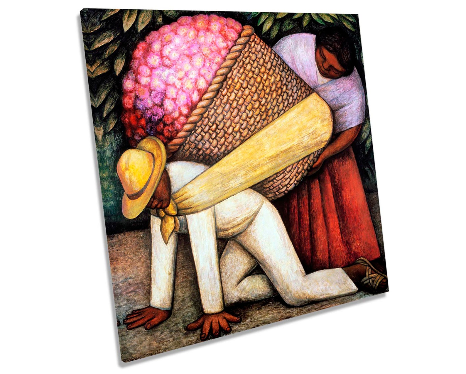 Diego Rivera The Flower Carrier Picture CANVAS WALL ART Square | Etsy