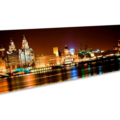 Liverpool Skyline Canvas Liverpool Cityscape Canvas Art Print Etsy