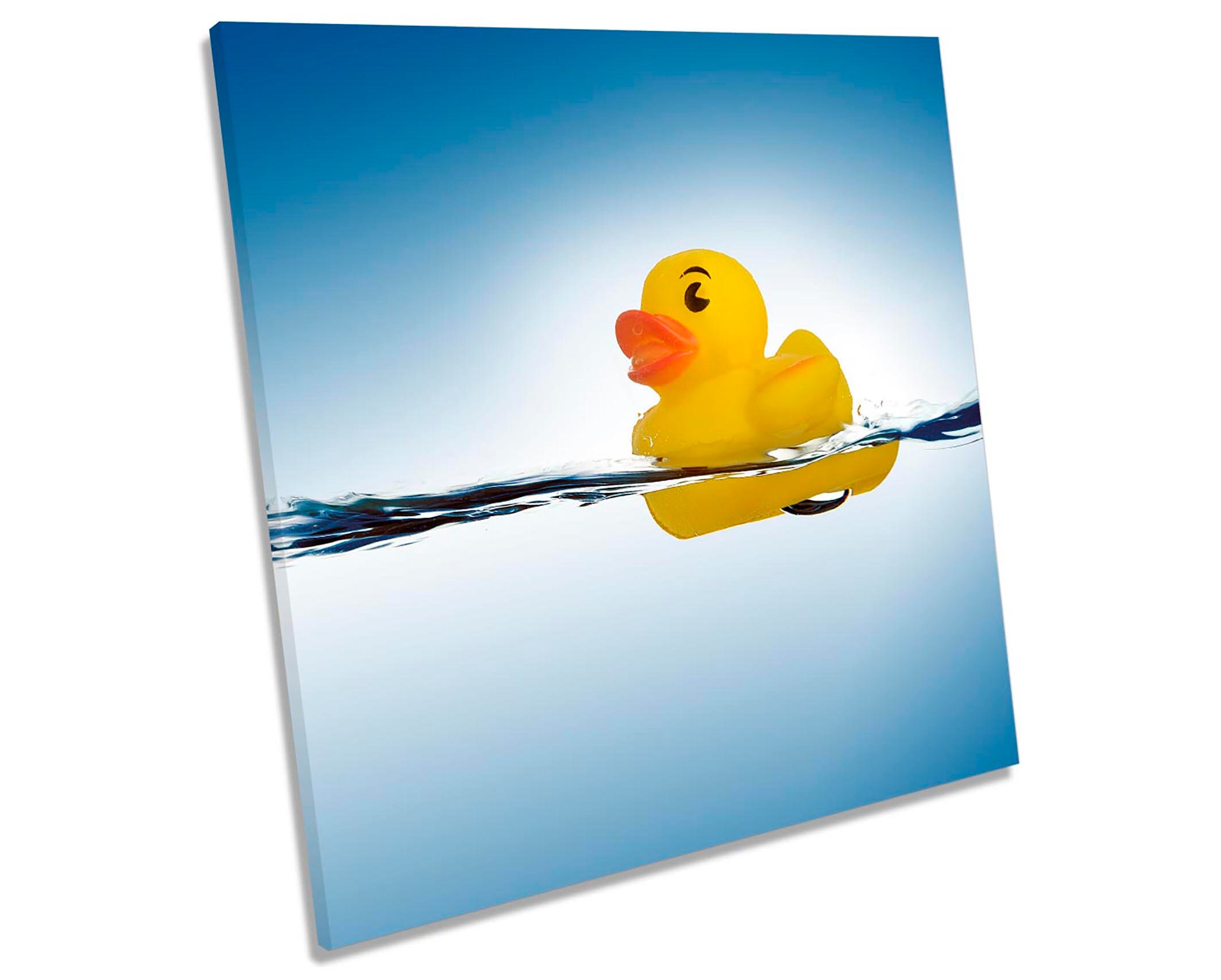Rubber Duck Bathroom Picture CANVAS WALL ART Square Print Etsy