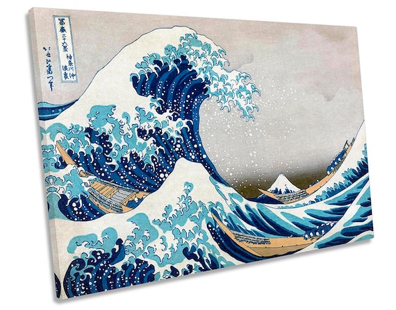 Hokusai Great Wave off Kanagawa Large Canvas Wall Art Print