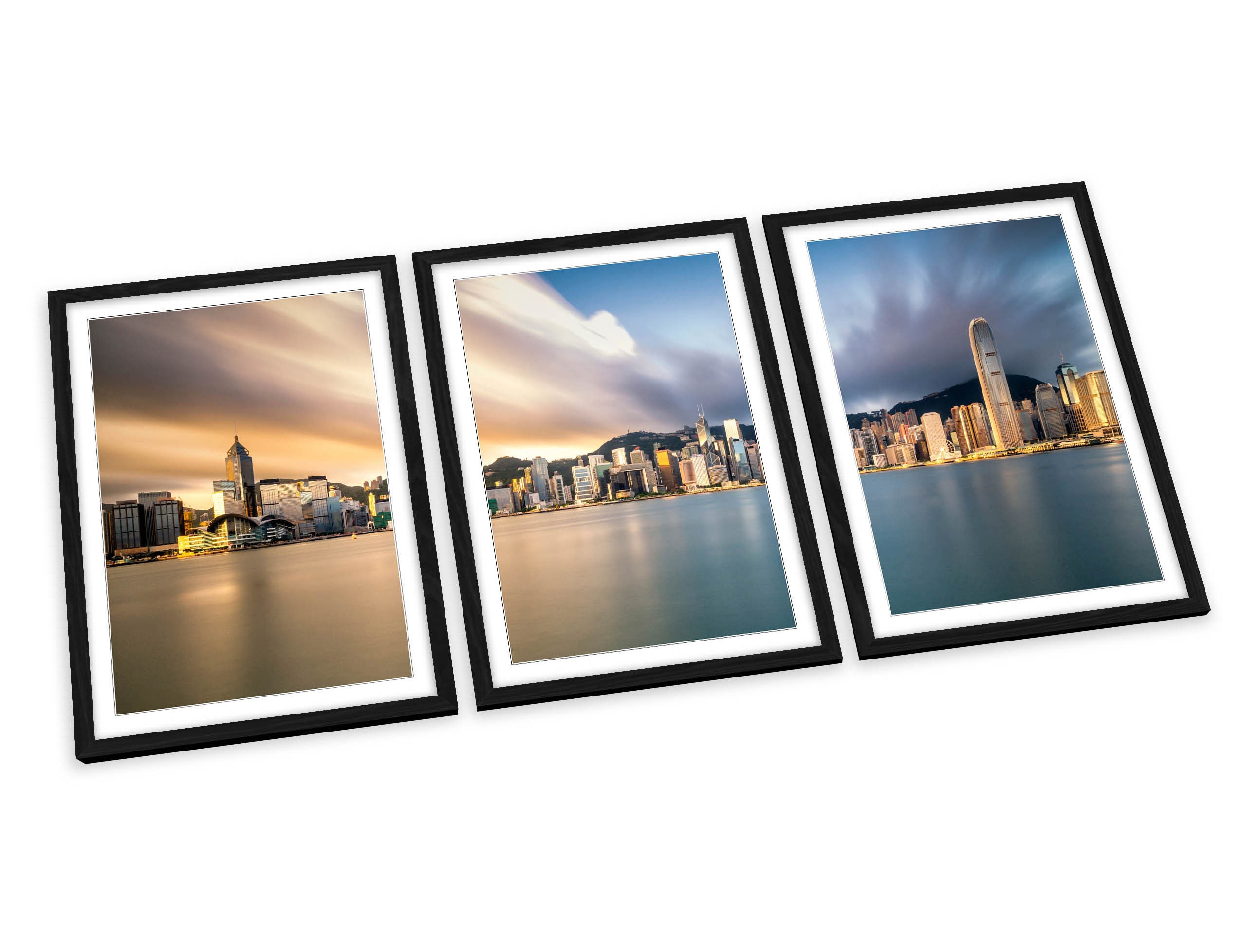 Digital Prints Prints Art & Collectibles Hong Kong City Skyline B&W