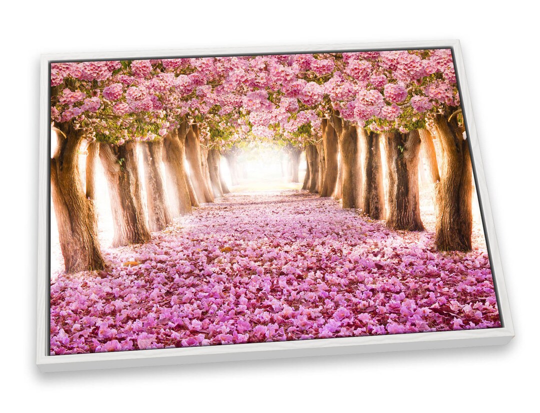 Romantic Blossom Floral Tunnel Pink CANVAS FLOATER FRAME Wall - Etsy