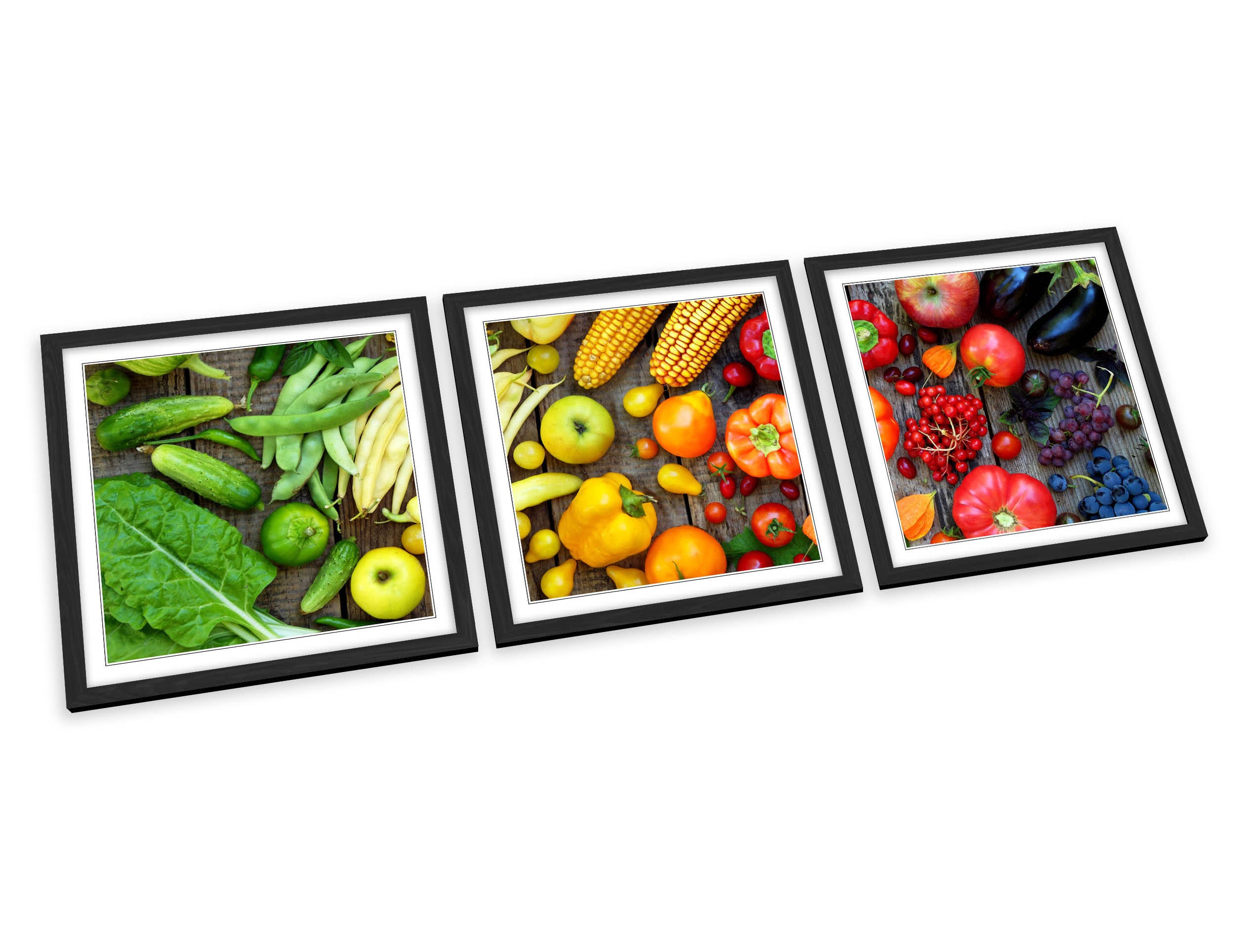 Fruit & Vegetables Kitchen FRAMED ART PRINTS Set Picture | Etsy