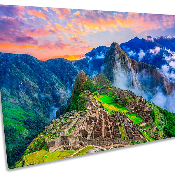 Machu Picchu Andes Mountain CANVAS WALL ART Picture Print